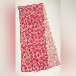 Lilly Pulitzer Knit Scarf Floral Pink